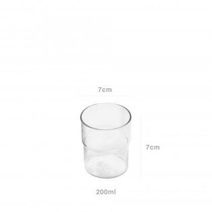 Copo Plástico Empilhável Transparente 200ml 7X7cm Copo Plástico Empilhável Transparente 200ml 7X7cm