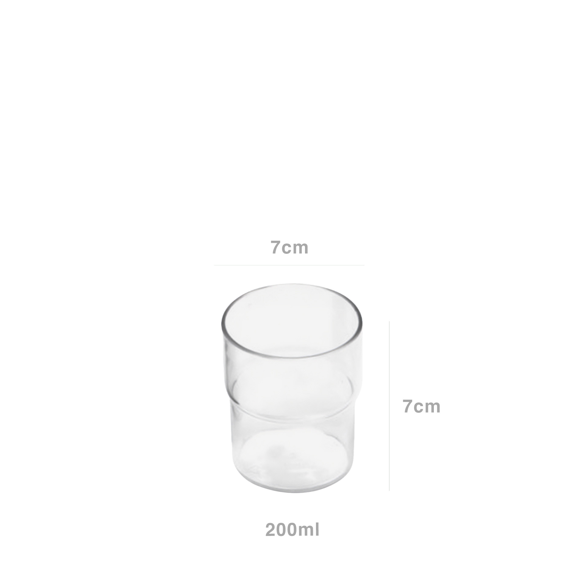 Copo Plástico Empilhável Transparente 200ml 7X7cm