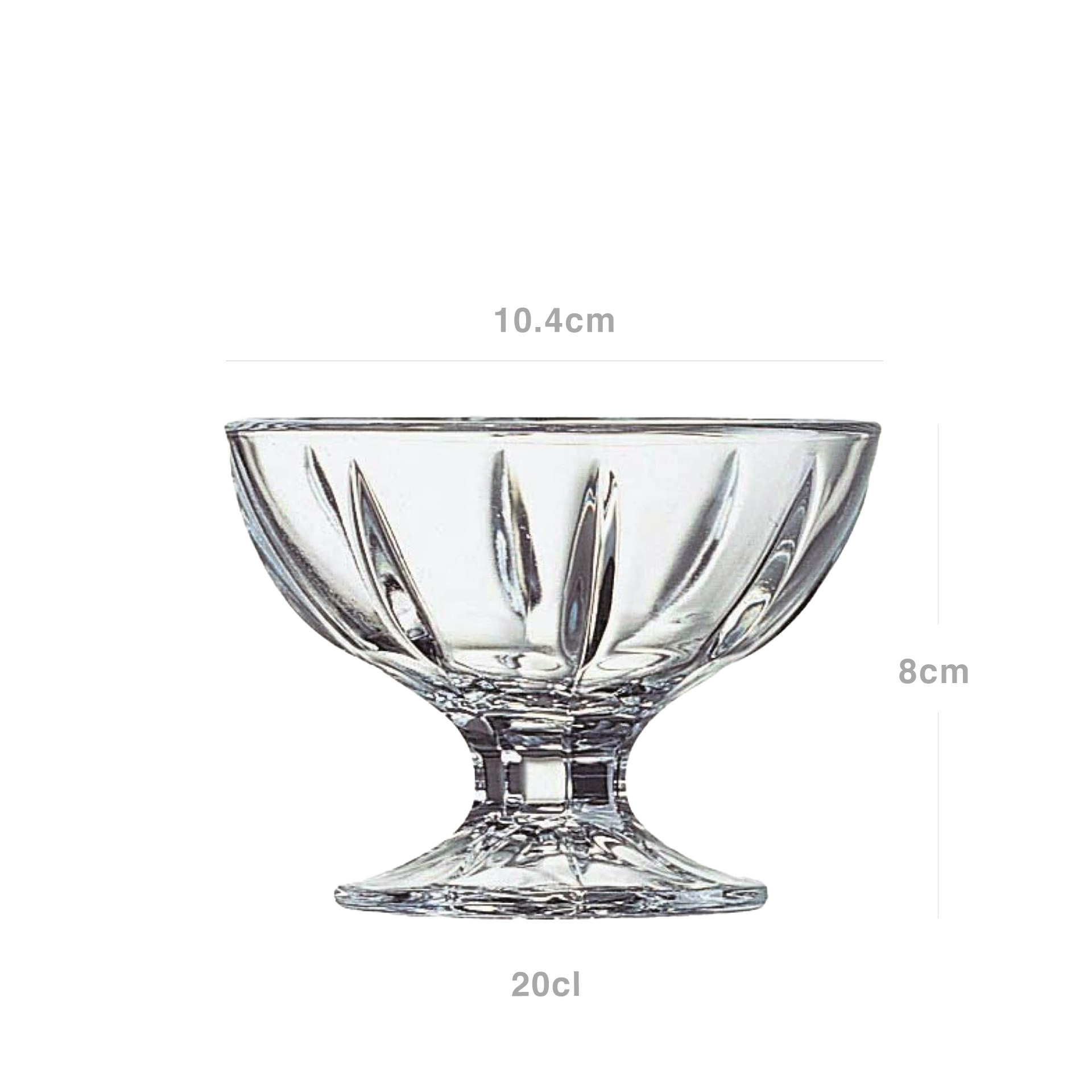 Taça Gelado Vidro Seychelles 20cl 10.4X8cm Pack 6