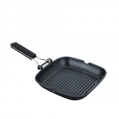Grelhador Antiaderente com Pega Rebatvel Troia 28cm