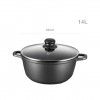 Caarola Alumnio Sagres Tampa Vidro Induo 14l 36cm
