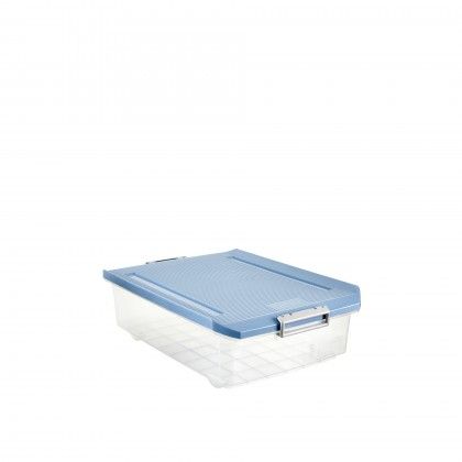 Caixa Arrumos Tampa Azul Mist 32L 40X56.5X17.5cm Caixa Arrumos Tampa Azul Mist 32L 40X56.5X17.5cm