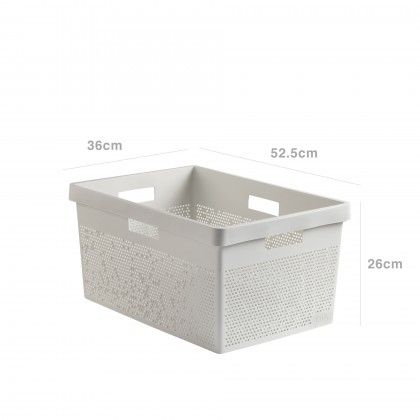 Cesta Roupa Bohol Branco 36X52.5X26cm