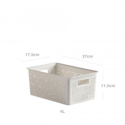 Cesto Multiusos Bohol Branco 4L 17.5X27X11.5cm