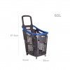 Cesto Compras com 4 Rodas Aro Azul 65l 39X54X87.5cm Cesto Compras com 4 Rodas Aro Azul 65l 39X54X87.5cm