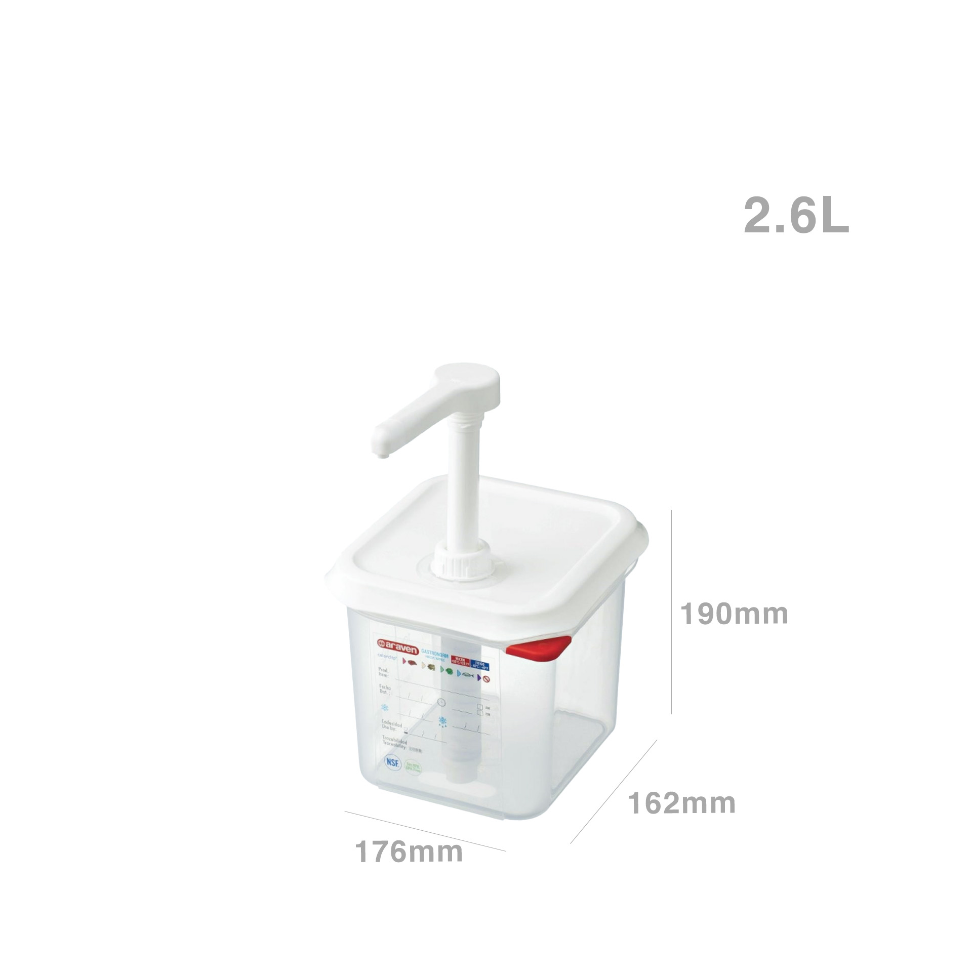 Dispensador Molhos 2600ml 17.6X16.2X19cm