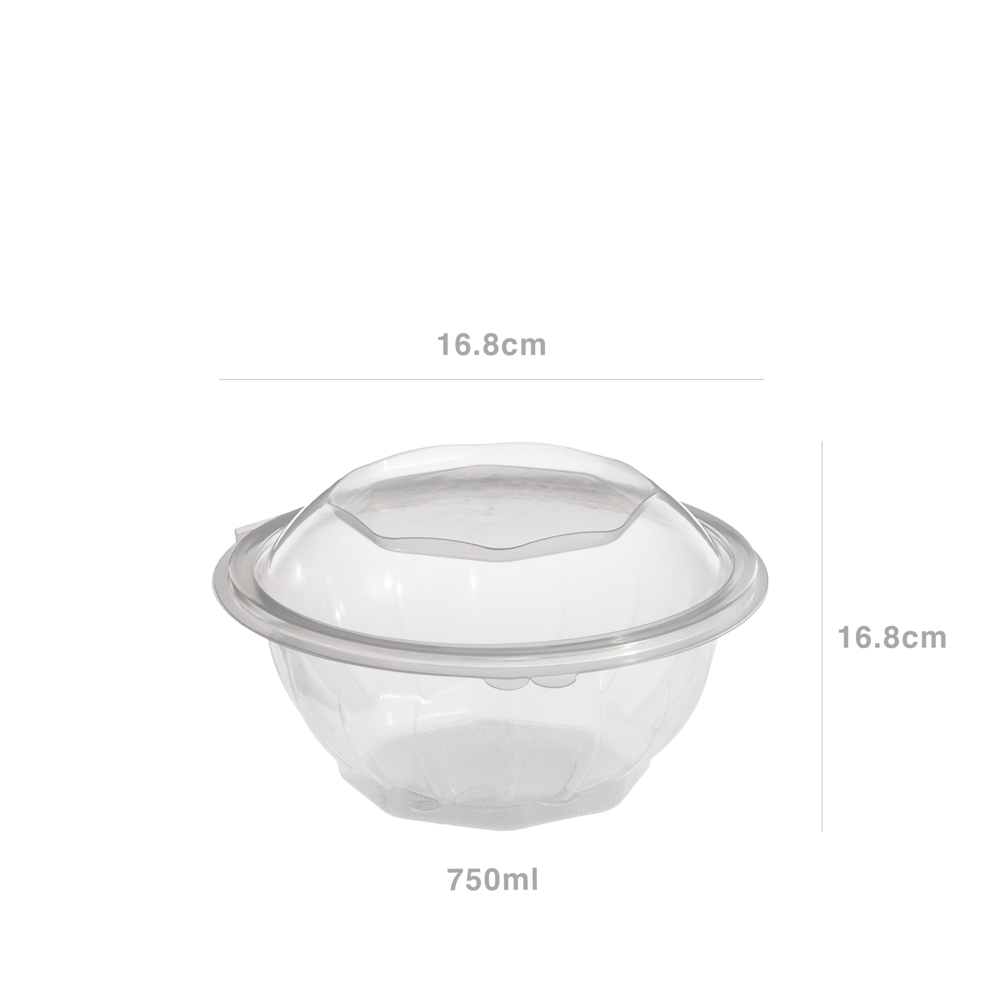 Saladeira Take Away 750ml 16.8X16.8X7.3cm Pack 51
