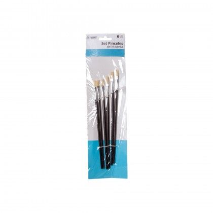 Pincel Madeira N.20 / 22 / 24 Pack 6 
