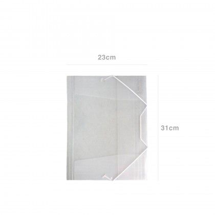 Capa Plstica com Elsticos Transparente 23X31cm