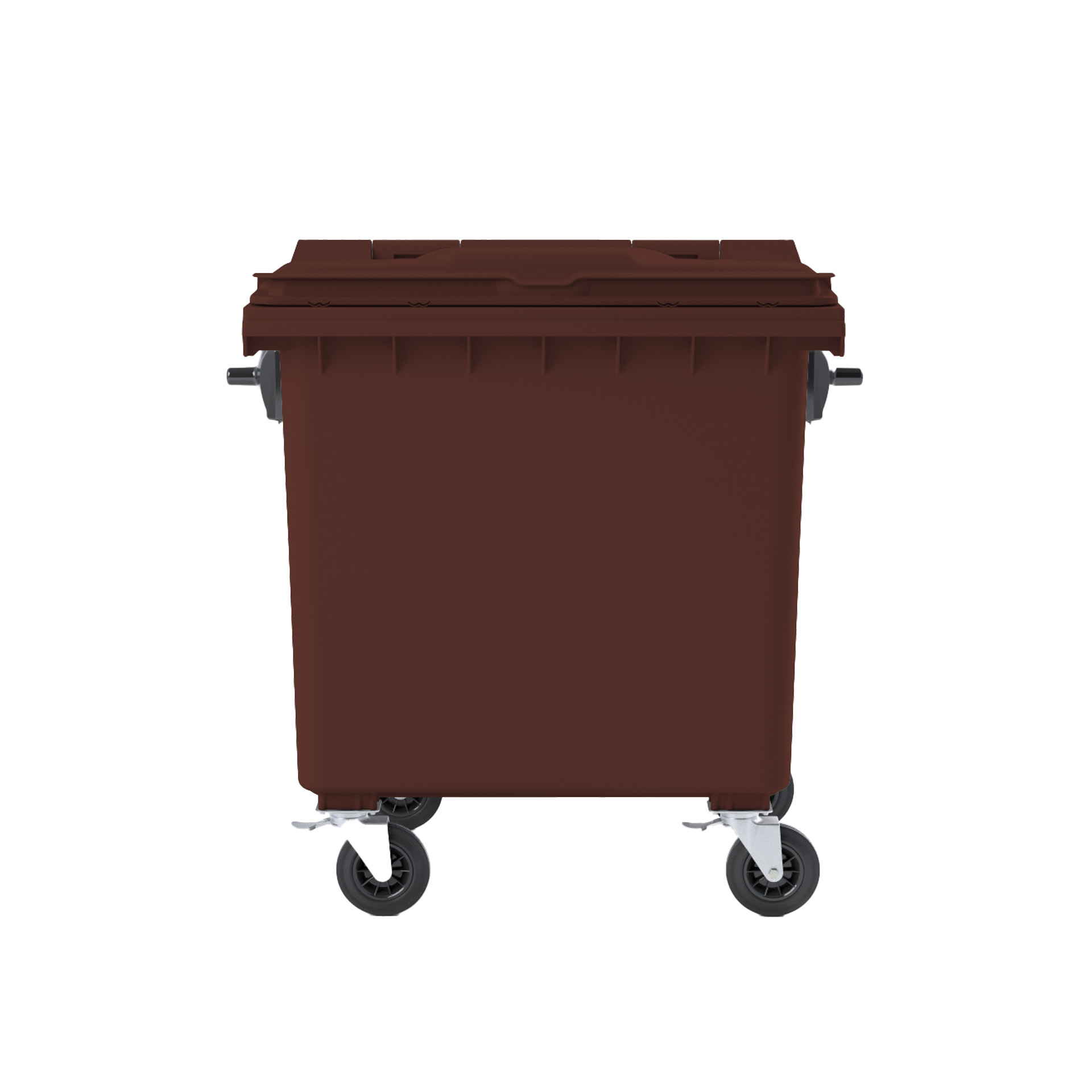 Contentor Carga Traseira 4 Rodas 1100l Castanho