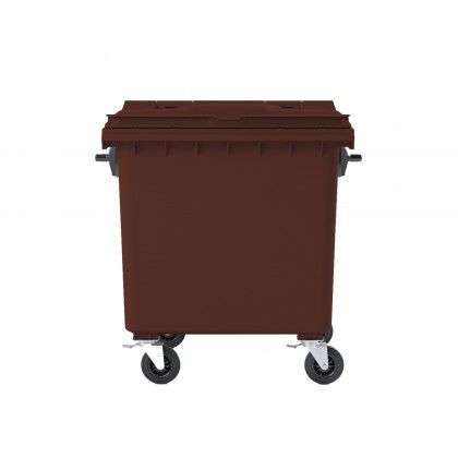 Contentor Carga Traseira 4 Rodas 1100l Castanho