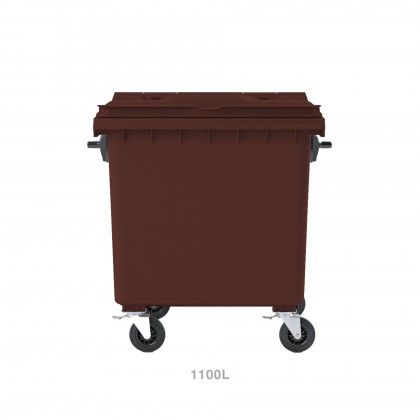 Contentor Carga Traseira 4 Rodas 1100l Castanho