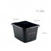 Caixa Abs GN 1/2 NSF Preto 11.35l 32.5X26.5X20cm Caixa Abs GN 1/2 NSF Preto 11.35l 32.5X26.5X20cm
