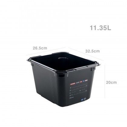 Caixa Abs GN 1/2 NSF Preto 11.35l 32.5X26.5X20cm Caixa Abs GN 1/2 NSF Preto 11.35l 32.5X26.5X20cm