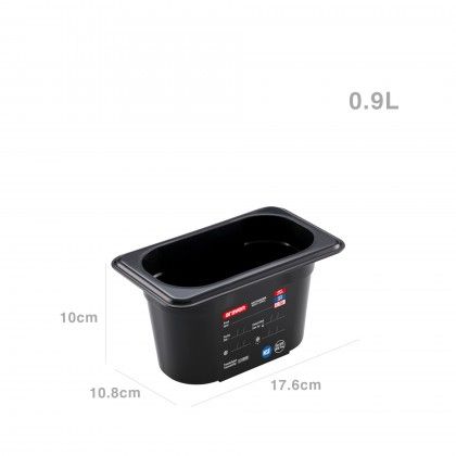 Caixa Abs GN 1/9 NSF Preto 0.9l 17.6X10.8X10cm Caixa Abs GN 1/9 NSF Preto 0.9l 17.6X10.8X10cm