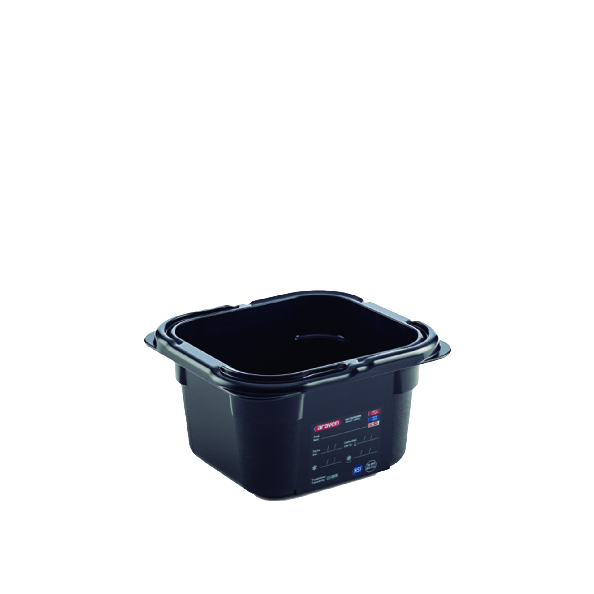 Caixa Abs GN 1/6 NSF Preto 1.5l 17.6X16.2X10cm
