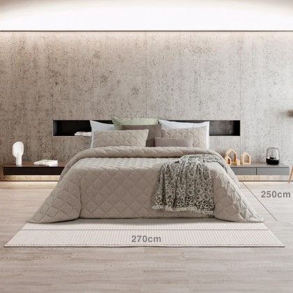 Comforter Baldi + 2 Almofadas Bege 250X270cm Comforter Baldi + 2 Almofadas Bege 250X270cm