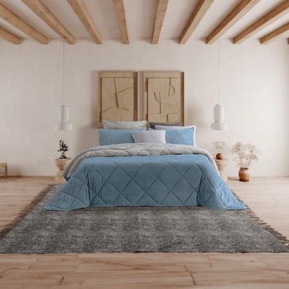 Comforter Jarju + 2 Almofadas Azul 250X260cm Comforter Jarju + 2 Almofadas Azul 250X260cm