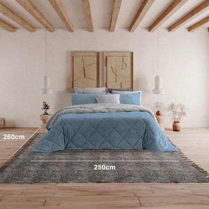Comforter Jarju + 2 Almofadas Azul 250X260cm Comforter Jarju + 2 Almofadas Azul 250X260cm