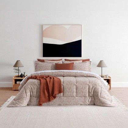 Comforter Perla + 2 Almofadas Telha 250X270cm Comforter Perla + 2 Almofadas Telha 250X270cm