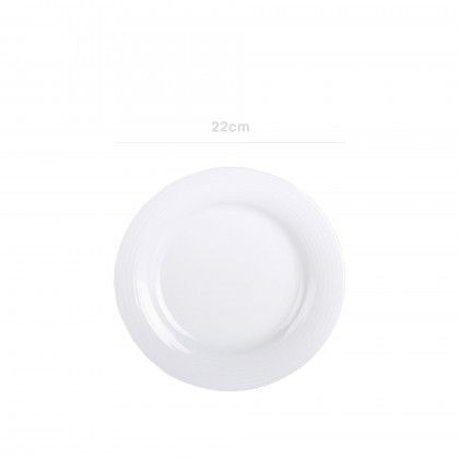 Prato Sobremesa Duo Redondo Branco 22cm Prato Sobremesa Duo Redondo Branco 22cm