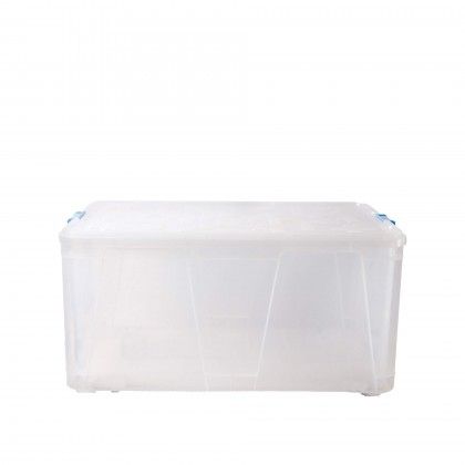 Caixa Arrumos Pl�stica Retangular Azul 55l 60X40X29cm