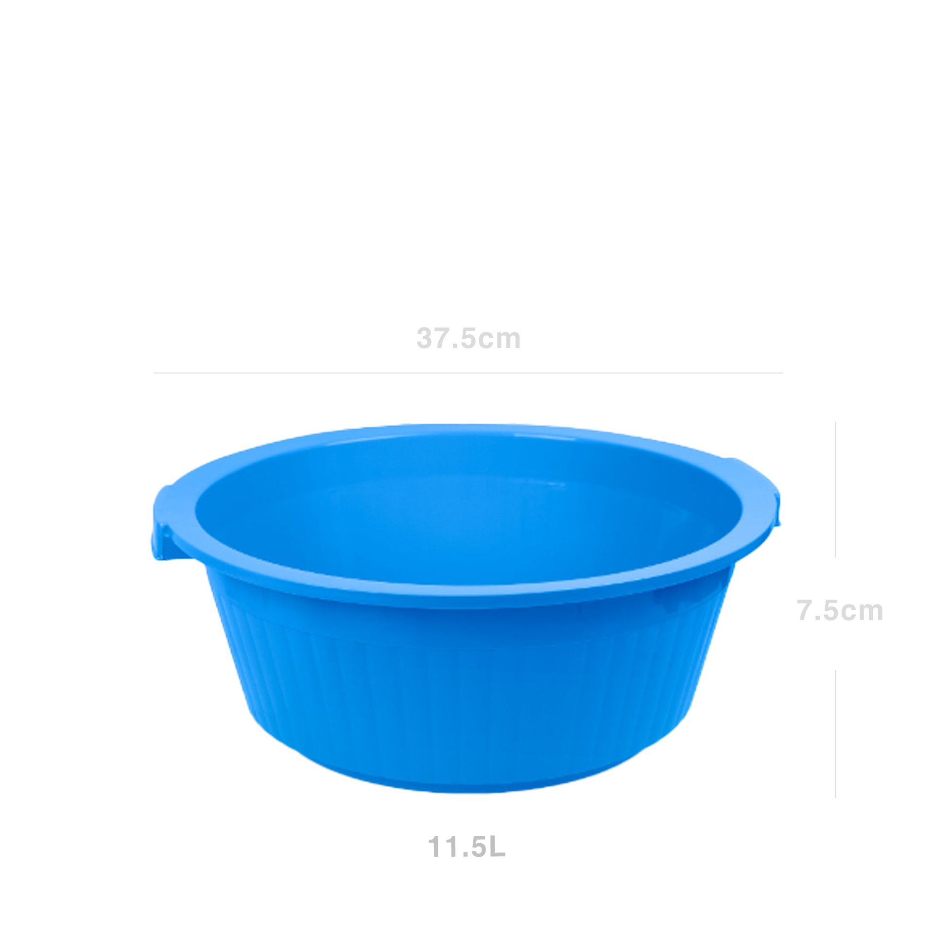 Bacia Plástica Redonda Azul 11.5l 37.5X16.5cm