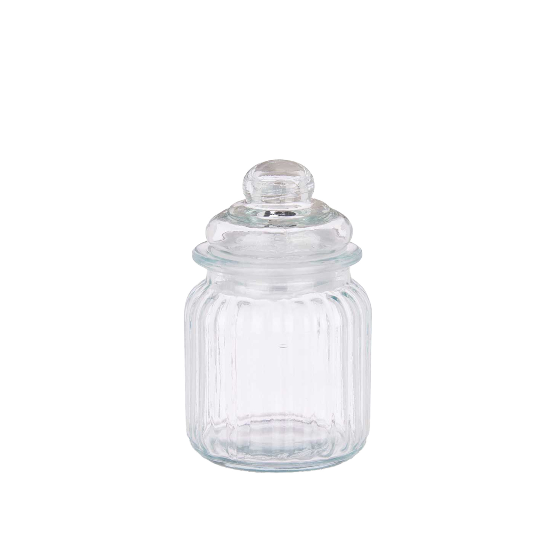 Frasco Vidro Riscas 300ml 8X32.5X14cm Pack 4