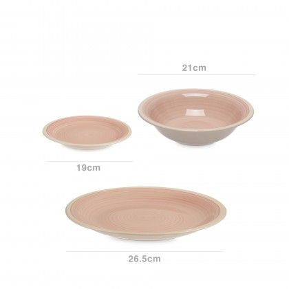 Servio Jantar Grs Rosa 18 Peas