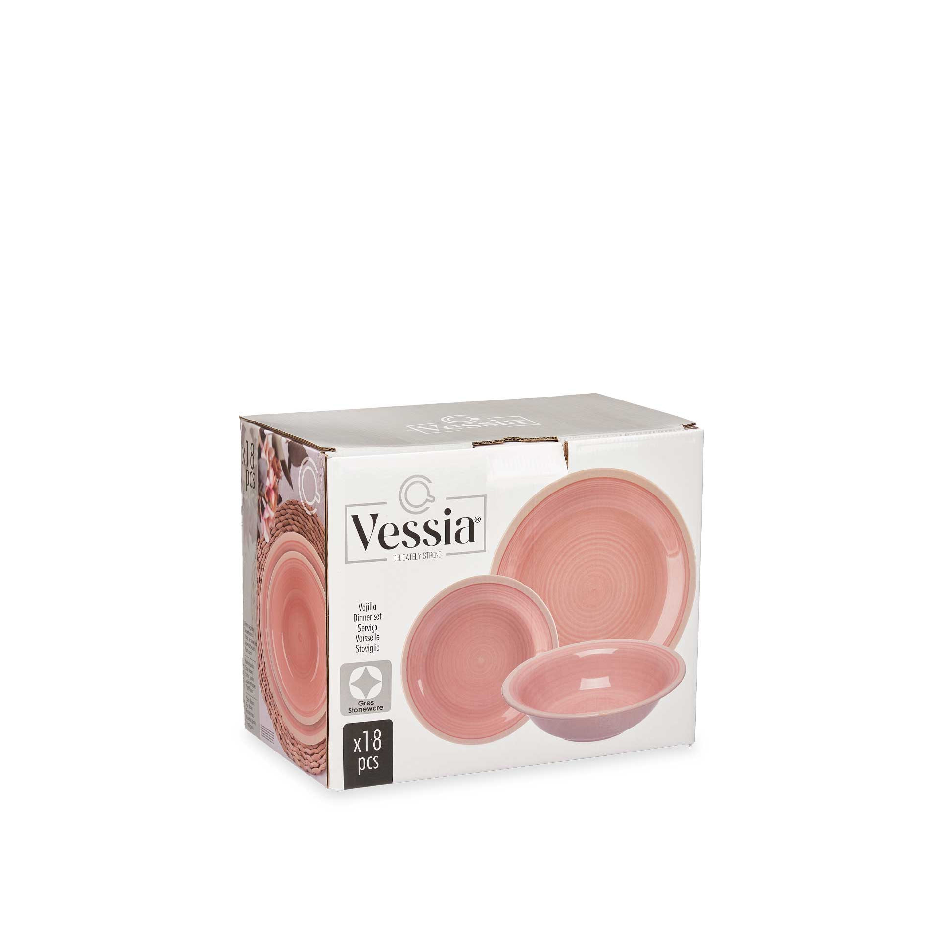 Serviço Jantar Grés Rosa 18 Peças