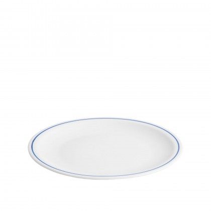 Prato Porcelana Fio Azul Sobremesa 19cm
