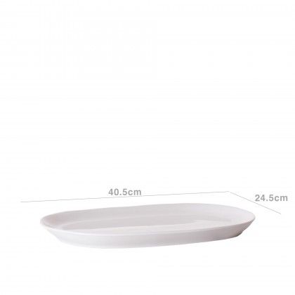 Travessa Porcelana Branca 40.5X24.5cm