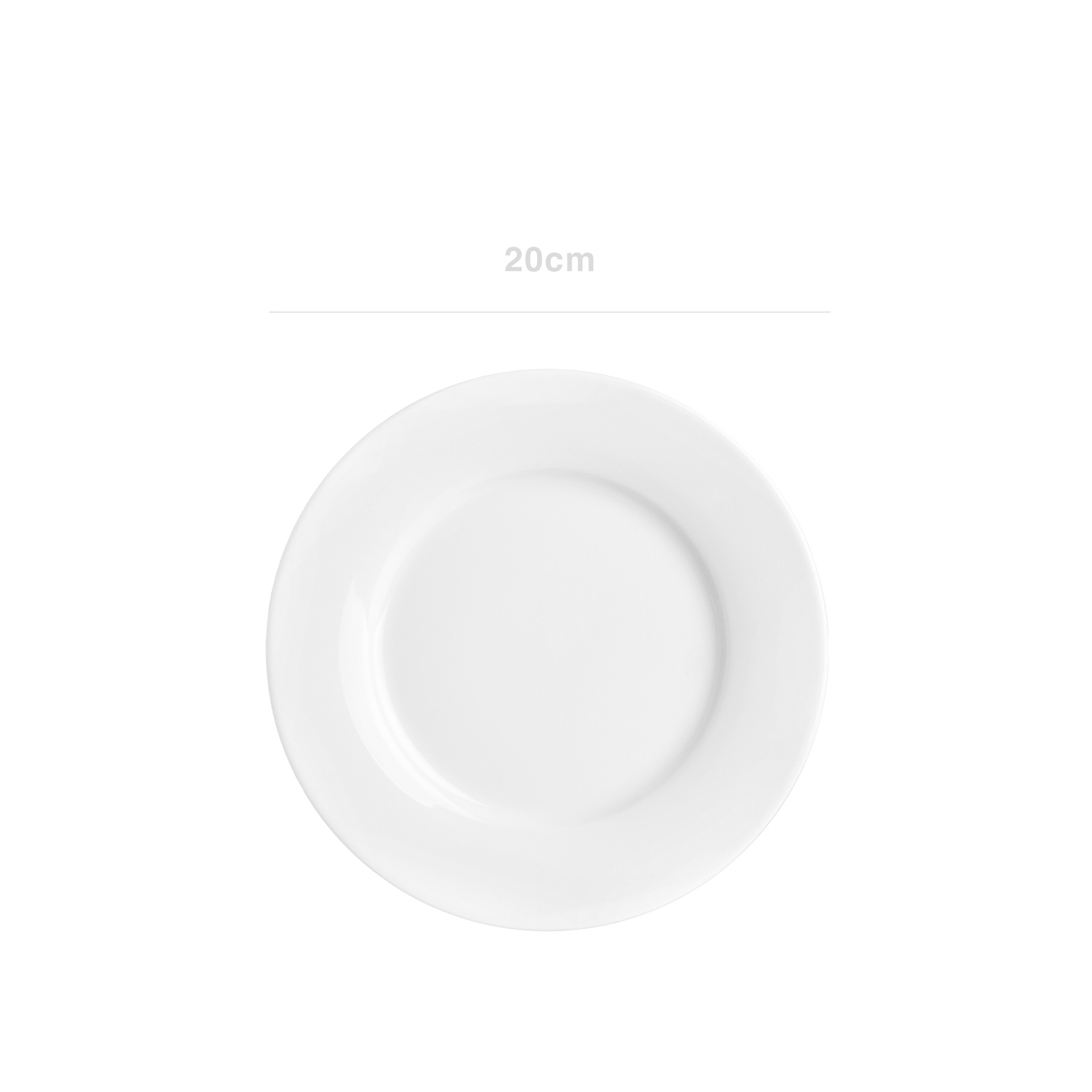 Prato Porcelana Sobremesa Branco 20cm