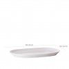 Travessa Porcelana Branca 40.5X24.5cm