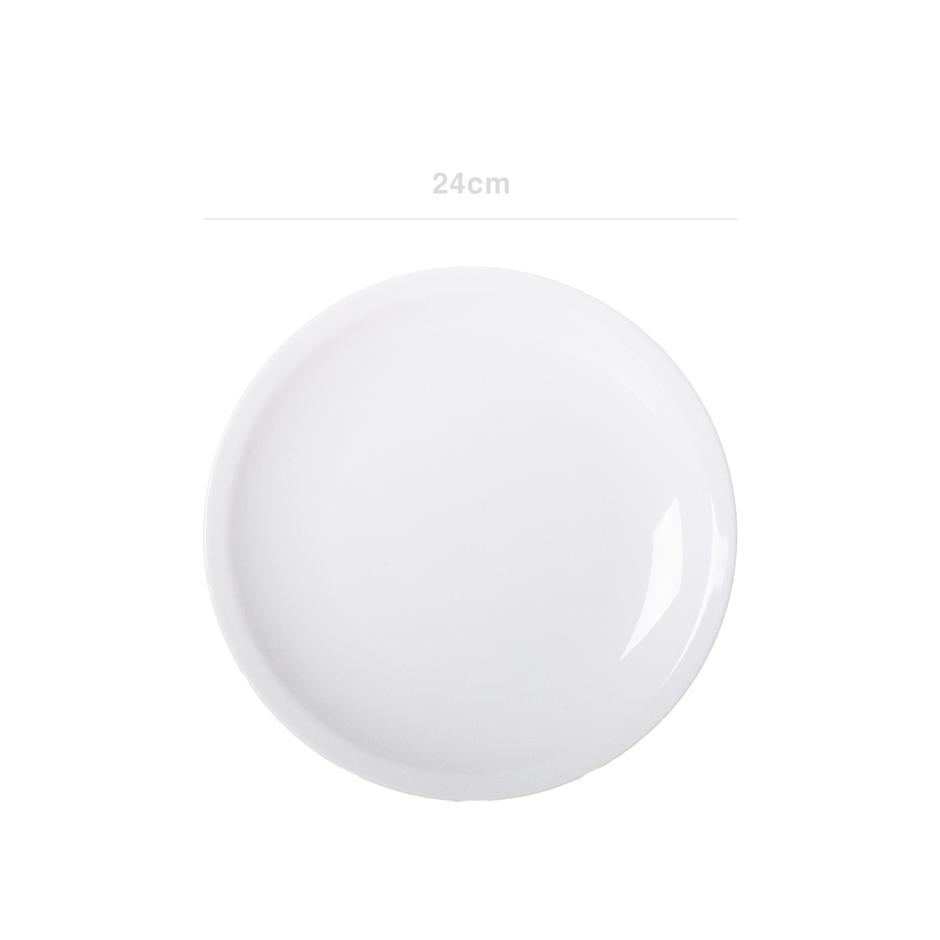 Prato Porcelana Raso Branco 24cm