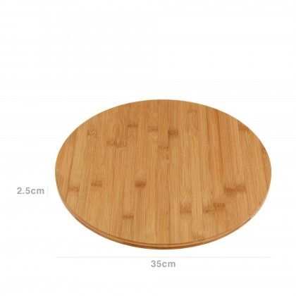 Tábua Servir Giratória Bambu 35X3cm Tábua Servir Giratória Bambu 35X3cm
