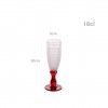 Copo Flute Picotado com Pé Vermelho 18cl 6X20cm Pack 6 Copo Flute Picotado com Pé Vermelho 18cl 6X20cm Pack 6