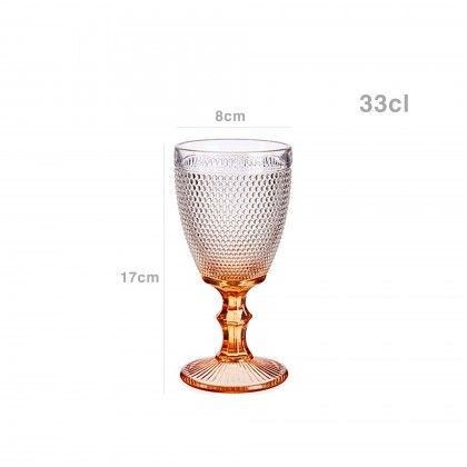Copo Picotado Special com P Ambar 33cl 9X16.5cm Pack 6