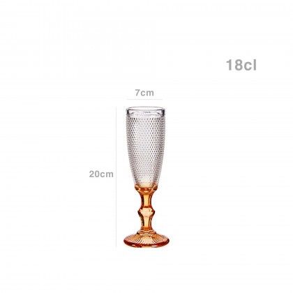 Copo Flute Picotado Special com P Ambar 18cl Pack 6