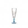 Copo Flute Picotado Exotic com P Azul 17cl Pack 6