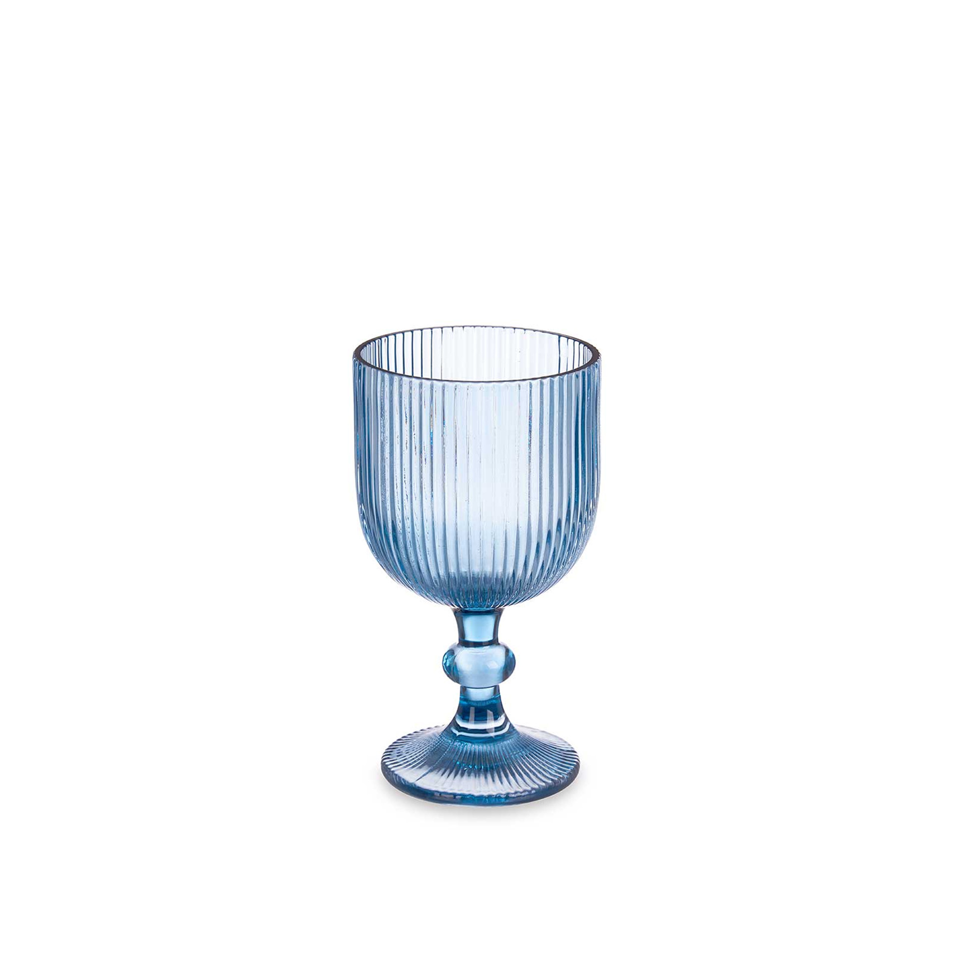 Copo com Pé Agata Azul 37cl Pack 6