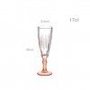 Copo Flute Picotado Exotic com P Salmao 17cl 6X20cm Pack 6