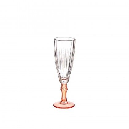 Copo Flute Picotado Exotic com P Salmao 17cl 6X20cm Pack 6