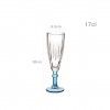 Copo Flute Picotado Exotic com P Azul 17cl Pack 6