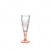Copo Flute Picotado Exotic com P Salmao 17cl 6X20cm Pack 6