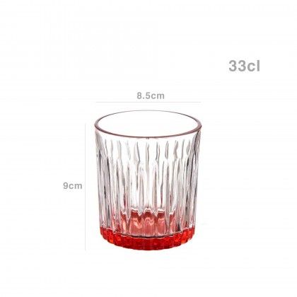 Copo Picotado Exotic sem P Salmao 33cl 8.5X9cm Pack 6
