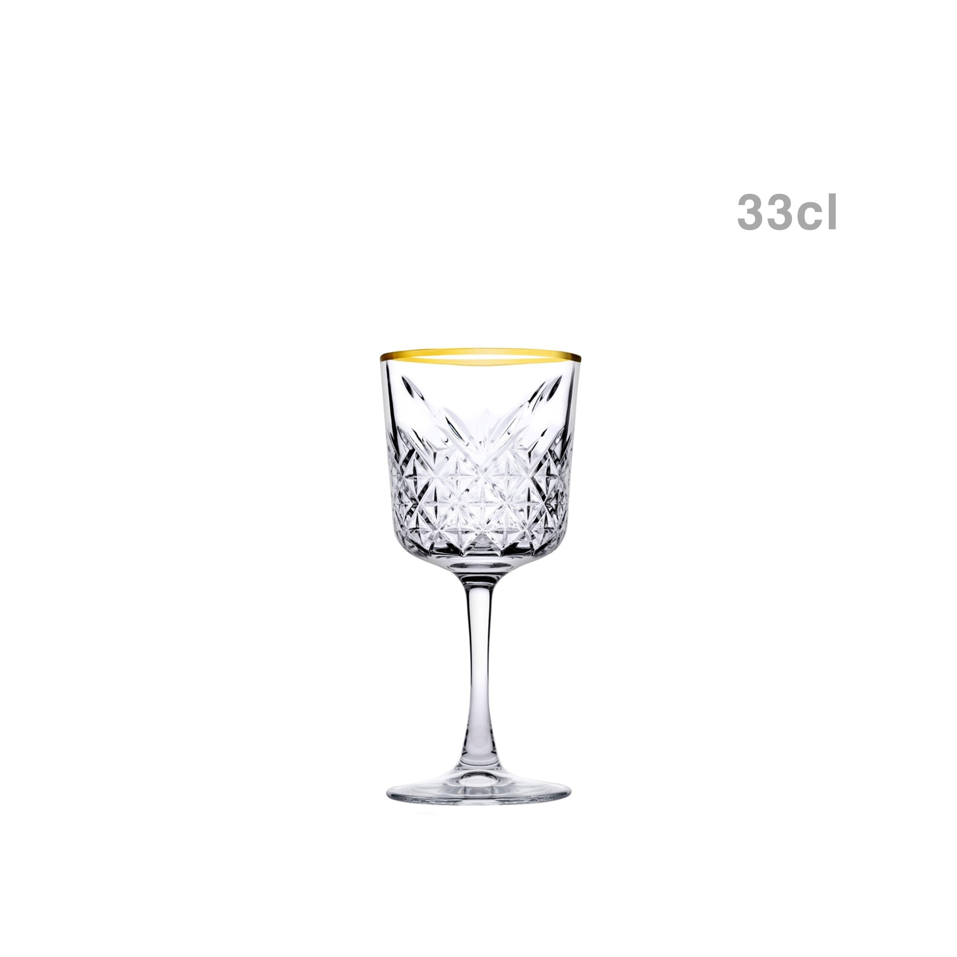 Copo com Pé Gin Timeless Golden Touch 33cl Pack 4