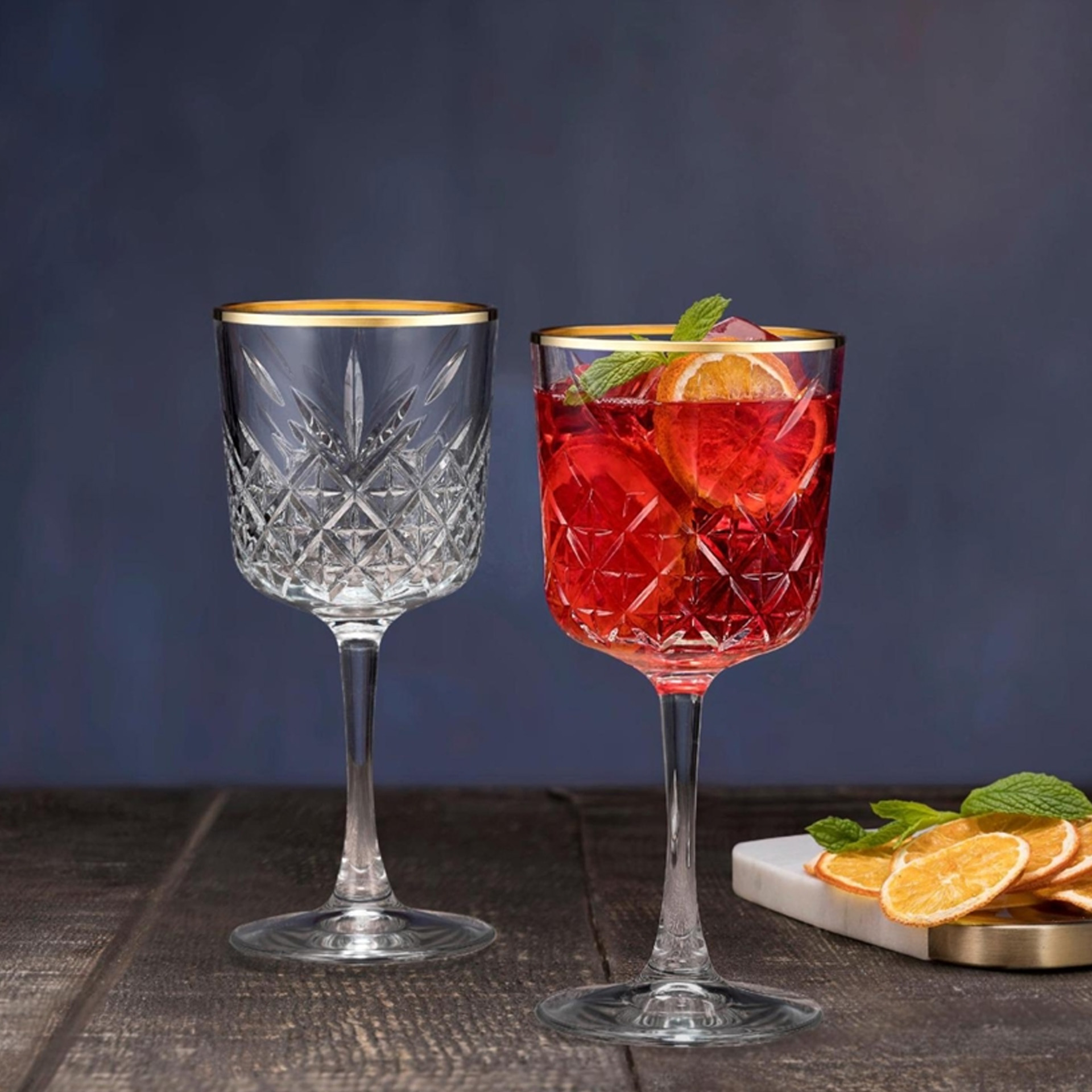 Copo com Pé Gin Timeless Golden Touch 33cl Pack 4