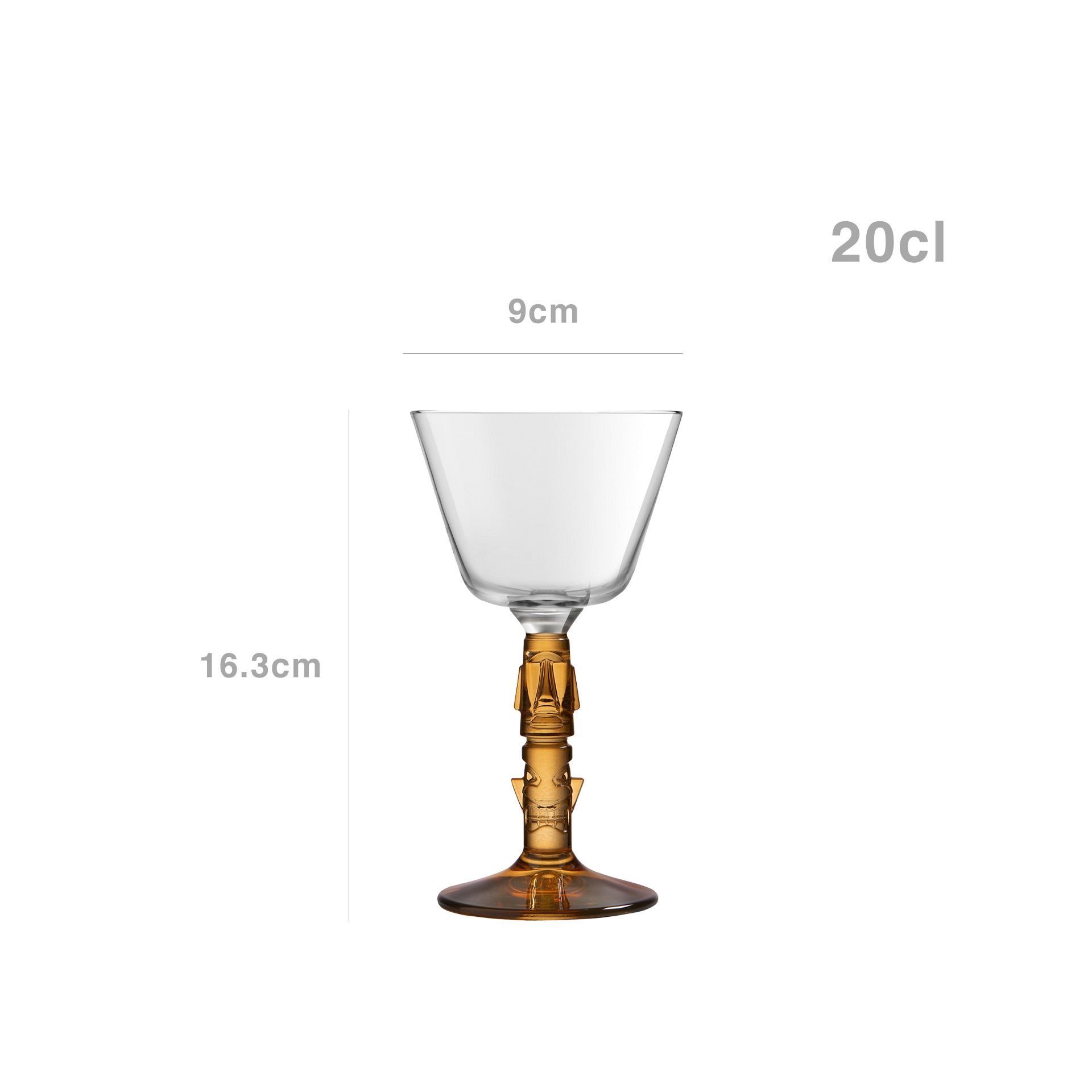 Copo com Pé Cocktail Tiki 20cl Pack 12