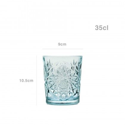 Copo sem P Hobstar Azul 35cl 9X10.5cm Pack 6